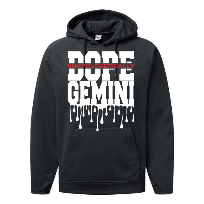 Dope Queen King Graphic Decor Gemini Astrology Zodiac Performance Fleece Hoodie