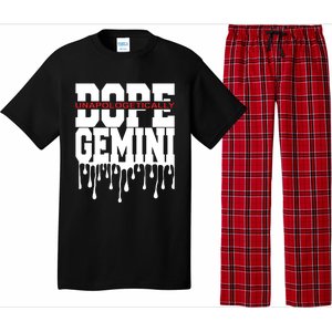 Dope Queen King Graphic Decor Gemini Astrology Zodiac Pajama Set