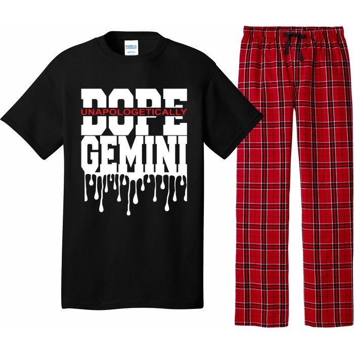 Dope Queen King Graphic Decor Gemini Astrology Zodiac Pajama Set