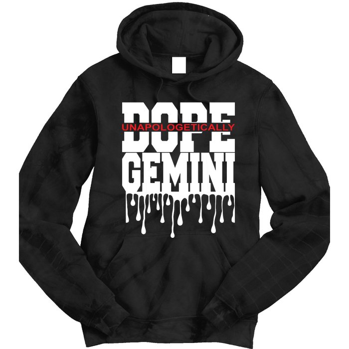 Dope Queen King Graphic Decor Gemini Astrology Zodiac Tie Dye Hoodie