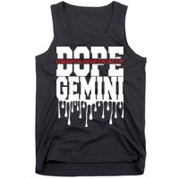 Dope Queen King Graphic Decor Gemini Astrology Zodiac Tank Top