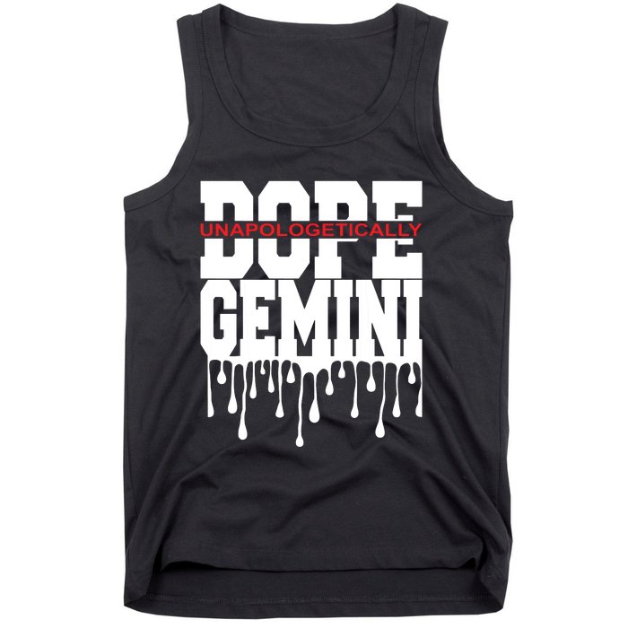 Dope Queen King Graphic Decor Gemini Astrology Zodiac Tank Top