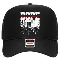 Dope Queen King Graphic Decor Sagittarius Astrology Zodiac High Crown Mesh Back Trucker Hat