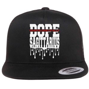 Dope Queen King Graphic Decor Sagittarius Astrology Zodiac Flat Bill Trucker Hat