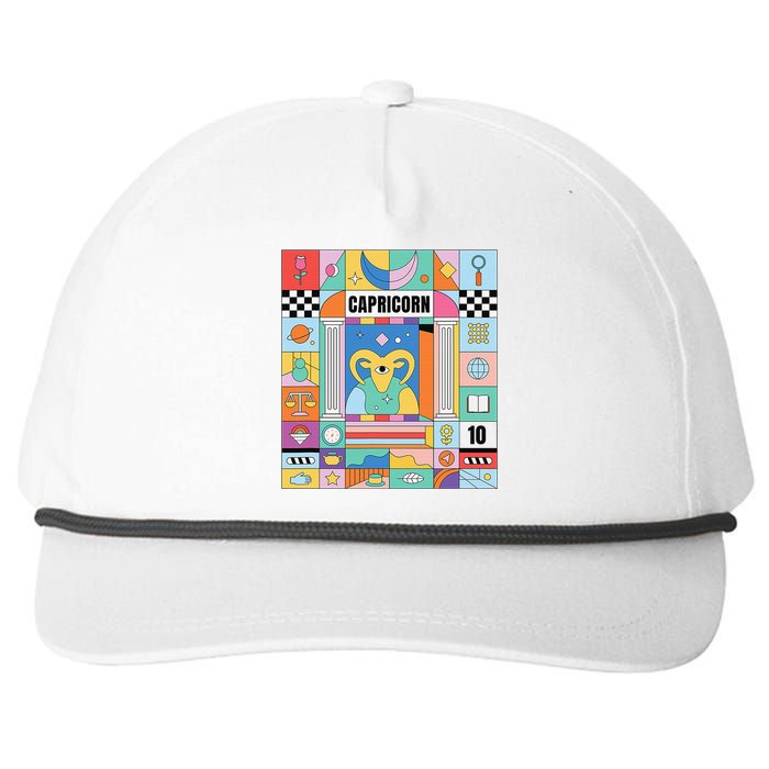 Dope Queen King Graphic Decor Capricorn Astrology Zodiac Snapback Five-Panel Rope Hat