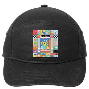 Dope Queen King Graphic Decor Capricorn Astrology Zodiac 7-Panel Snapback Hat