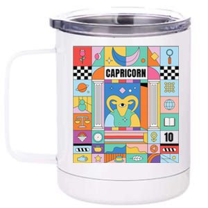 Dope Queen King Graphic Decor Capricorn Astrology Zodiac 12 oz Stainless Steel Tumbler Cup