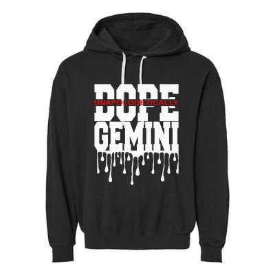 Dope Queen King Graphic Decor Gemini Astrology Zodiac Garment-Dyed Fleece Hoodie