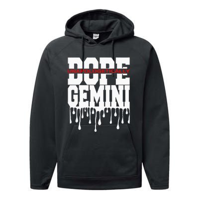 Dope Queen King Graphic Decor Gemini Astrology Zodiac Performance Fleece Hoodie