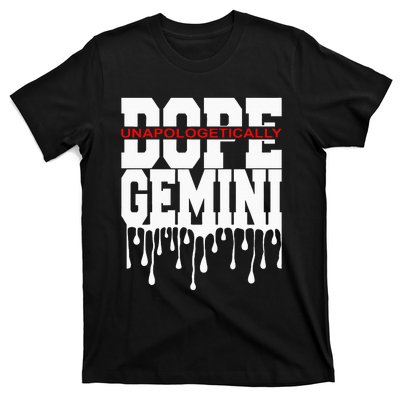 Dope Queen King Graphic Decor Gemini Astrology Zodiac T-Shirt