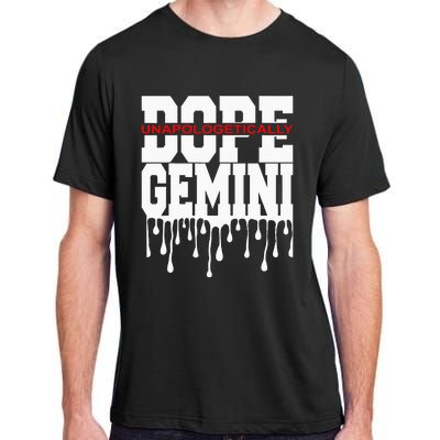 Dope Queen King Graphic Decor Gemini Astrology Zodiac Adult ChromaSoft Performance T-Shirt