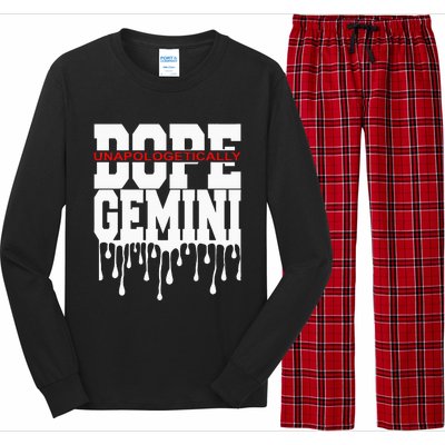 Dope Queen King Graphic Decor Gemini Astrology Zodiac Long Sleeve Pajama Set