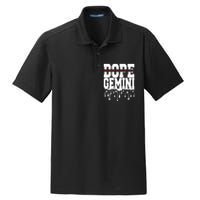 Dope Queen King Graphic Decor Gemini Astrology Zodiac Dry Zone Grid Polo