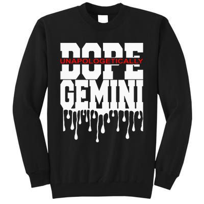 Dope Queen King Graphic Decor Gemini Astrology Zodiac Tall Sweatshirt