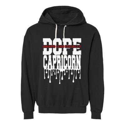 Dope Queen King Graphic Decor Capricorn Astrology Zodiac Garment-Dyed Fleece Hoodie