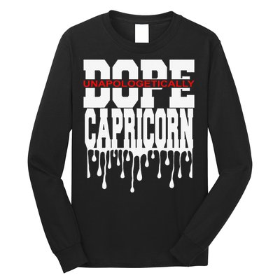 Dope Queen King Graphic Decor Capricorn Astrology Zodiac Long Sleeve Shirt