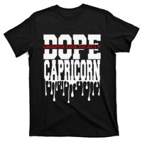 Dope Queen King Graphic Decor Capricorn Astrology Zodiac T-Shirt