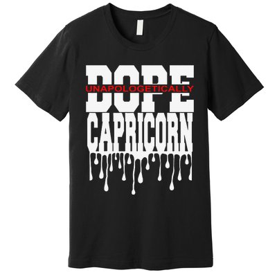 Dope Queen King Graphic Decor Capricorn Astrology Zodiac Premium T-Shirt