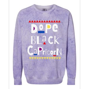 Dope Queen King Graphic Decor Capricorn Astrology Zodiac Colorblast Crewneck Sweatshirt