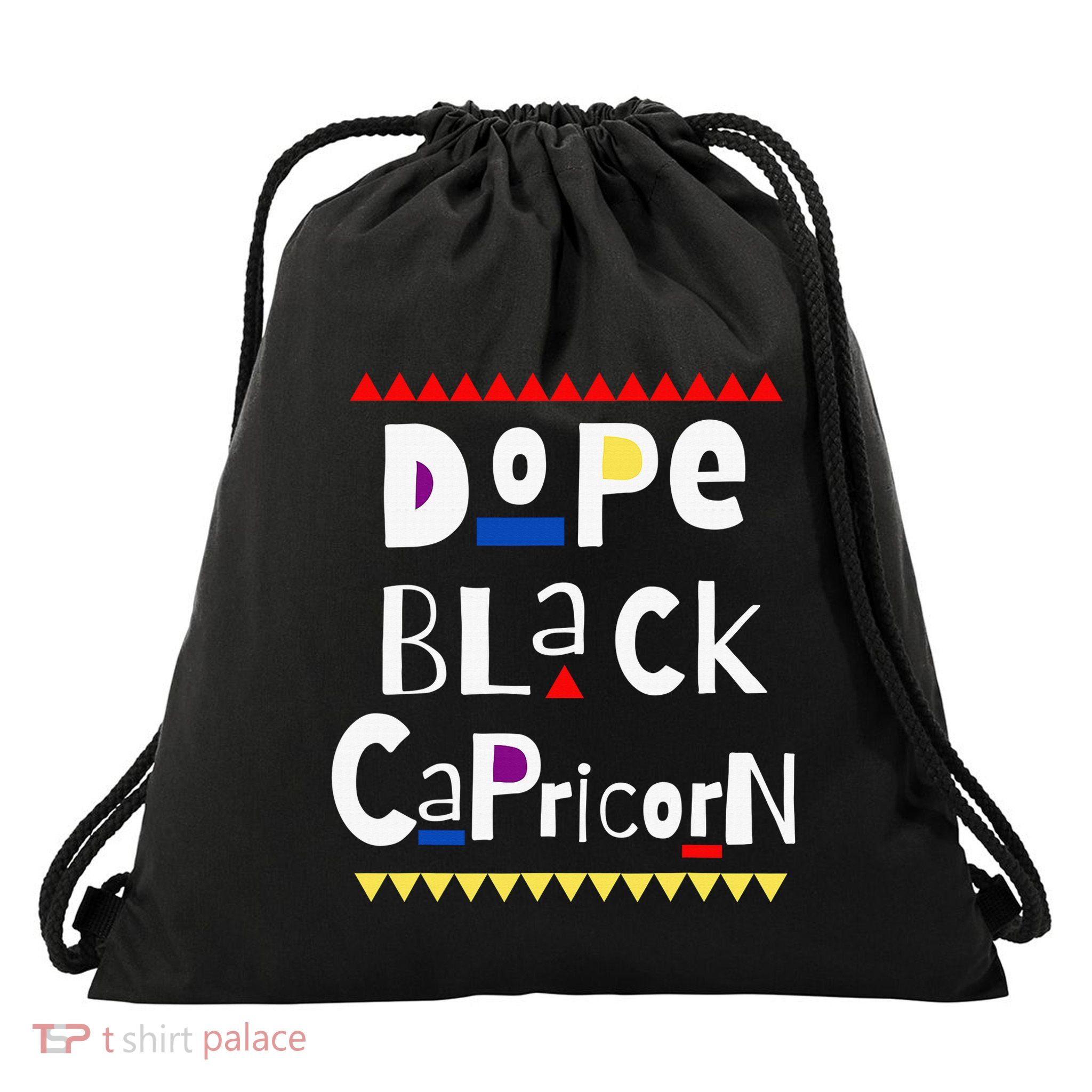 Dope Queen King Graphic Decor Capricorn Astrology Zodiac Drawstring Bag