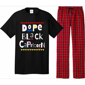 Dope Queen King Graphic Decor Capricorn Astrology Zodiac Pajama Set