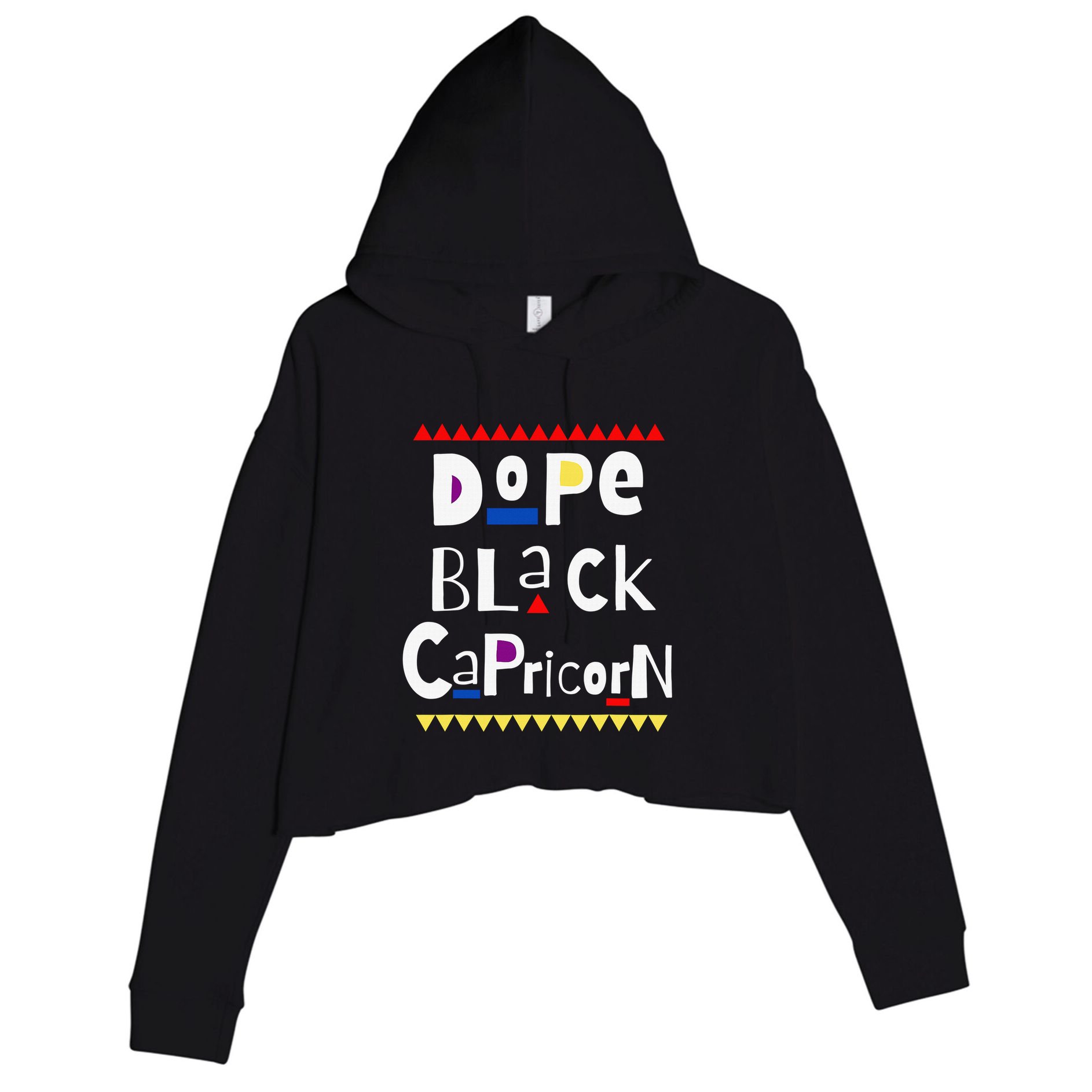 Dope Queen King Graphic Decor Capricorn Astrology Zodiac Crop Fleece Hoodie