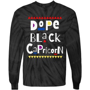 Dope Queen King Graphic Decor Capricorn Astrology Zodiac Tie-Dye Long Sleeve Shirt