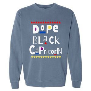 Dope Queen King Graphic Decor Capricorn Astrology Zodiac Garment-Dyed Sweatshirt