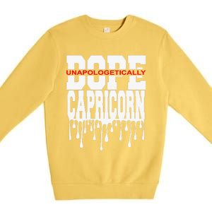 Dope Queen King Graphic Decor Capricorn Astrology Zodiac Premium Crewneck Sweatshirt