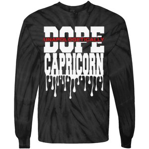 Dope Queen King Graphic Decor Capricorn Astrology Zodiac Tie-Dye Long Sleeve Shirt