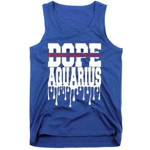 Dope Queen King Graphic Decor Aquarius Astrology Zodiac Gift Tank Top