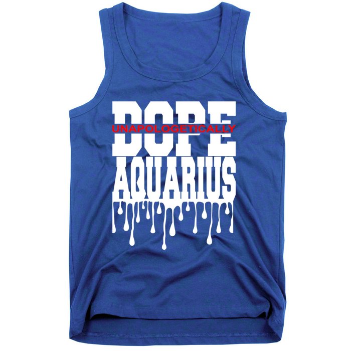 Dope Queen King Graphic Decor Aquarius Astrology Zodiac Gift Tank Top