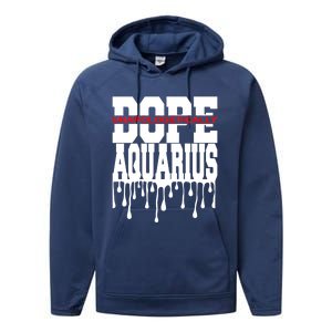 Dope Queen King Graphic Decor Aquarius Astrology Zodiac Gift Performance Fleece Hoodie