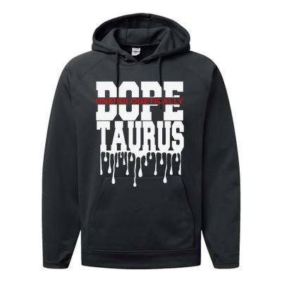 Dope Queen King Graphic Decor Taurus Astrology Zodiac Performance Fleece Hoodie