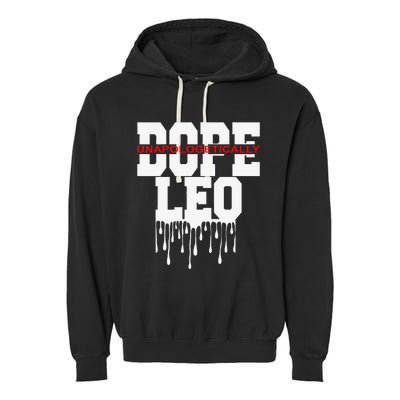 Dope Queen King Graphic Decor Leo Astrology Zodiac Garment-Dyed Fleece Hoodie