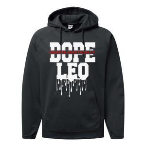 Dope Queen King Graphic Decor Leo Astrology Zodiac Performance Fleece Hoodie