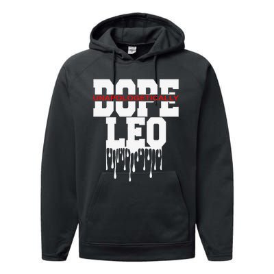 Dope Queen King Graphic Decor Leo Astrology Zodiac Performance Fleece Hoodie