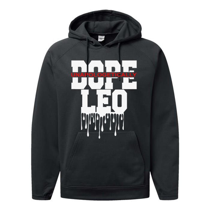 Dope Queen King Graphic Decor Leo Astrology Zodiac Performance Fleece Hoodie