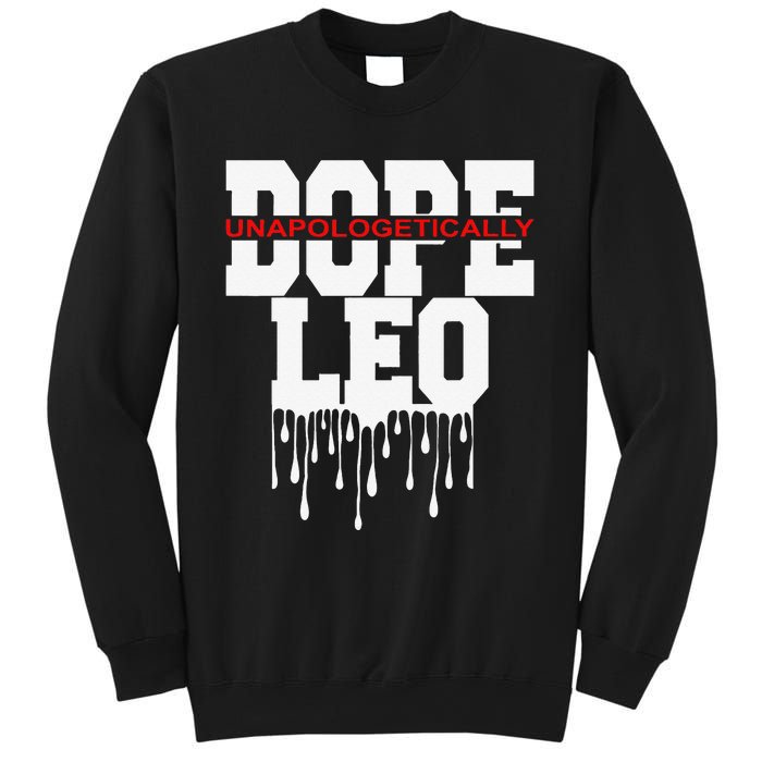 Dope Queen King Graphic Decor Leo Astrology Zodiac Sweatshirt