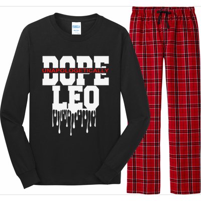 Dope Queen King Graphic Decor Leo Astrology Zodiac Long Sleeve Pajama Set