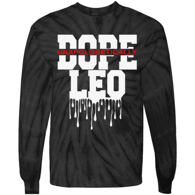 Dope Queen King Graphic Decor Leo Astrology Zodiac Tie-Dye Long Sleeve Shirt