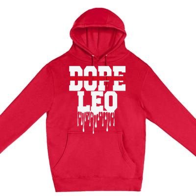 Dope Queen King Graphic Decor Leo Astrology Zodiac Premium Pullover Hoodie