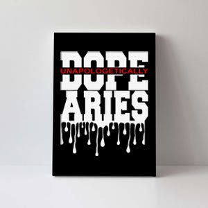 Dope Queen King Graphic Decor Aries Astrology Zodiac Canvas