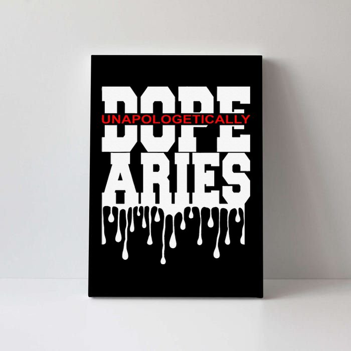 Dope Queen King Graphic Decor Aries Astrology Zodiac Canvas