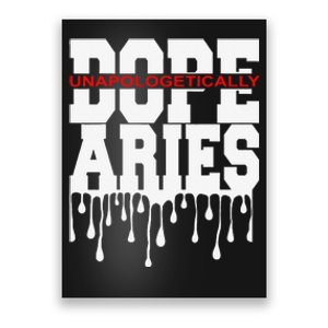 Dope Queen King Graphic Decor Aries Astrology Zodiac Poster