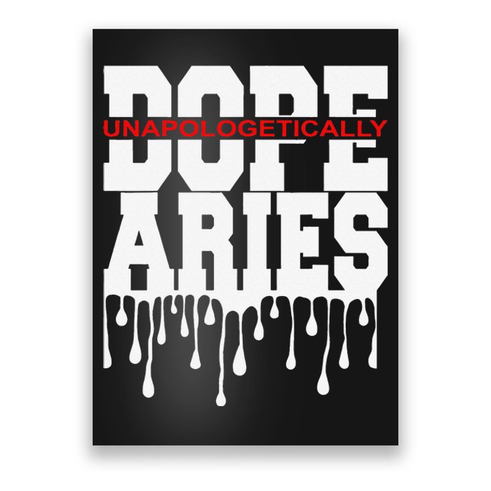 Dope Queen King Graphic Decor Aries Astrology Zodiac Poster