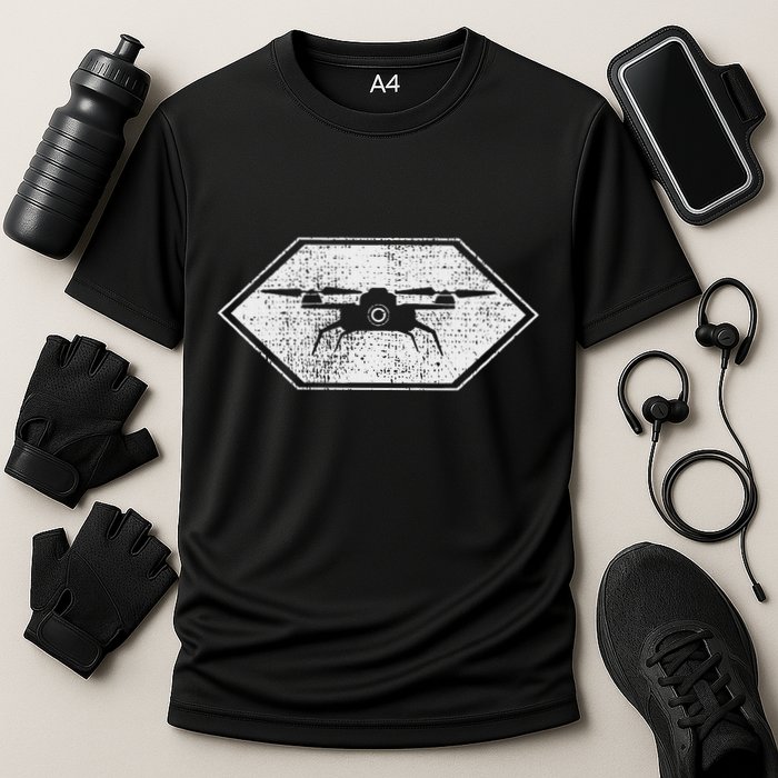 Drone Quadcopter Pilot Rc Fpv Gift Cooling Performance Crew T-Shirt