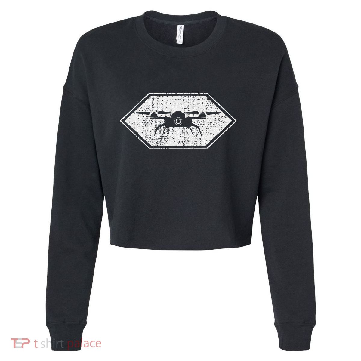 Drone Quadcopter Pilot Rc Fpv Gift Cropped Pullover Crew