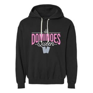 Dominoes Queen Play Domino Mexican Domino Garment-Dyed Fleece Hoodie