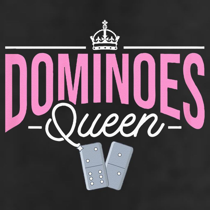 Dominoes Queen Play Domino Mexican Domino 7 Panel Mesh Trucker Snapback Hat